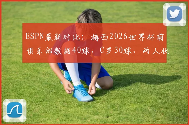 ESPN最新对比:梅西2026世界杯前俱乐部数据40球,C罗30球,两人状态与前景深度分析