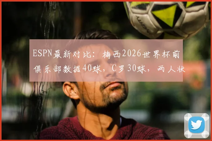 ESPN最新对比：梅西2026世界杯前俱乐部数据40球，C罗30球，两人状态与前景深度分析